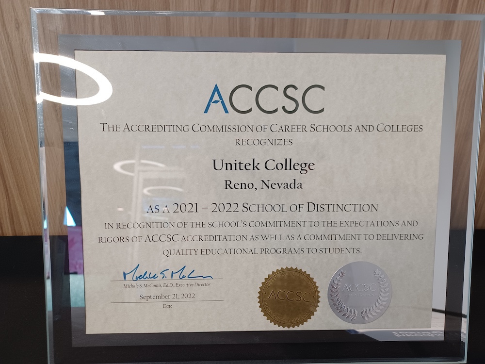 Unitek College to Receive School of Distinction Award in Nevada 